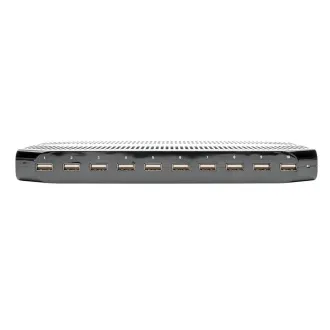 Stacja ładująca USB z miejscem do przechowywania, wyjście 10x 12V, 8A, 96W, kabel zasilający Schuko