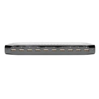 Stacja ładująca USB z miejscem do przechowywania, wyjście 10x 12V, 8A, 96W, kabel zasilający Schuko