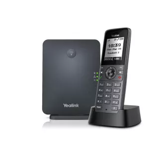 Stacja bazowa i słuchawka DECT Yealink W71P, czarno-biały wyświetlacz 1,8