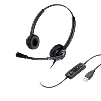 WELL Mairdi MRD-612D USB, zestaw słuchawkowy, dwuuszny