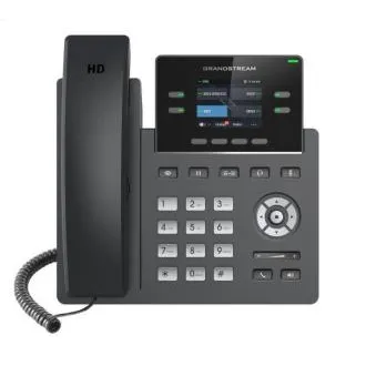 Grandstream GRP2612P, wyświetlacz paskowy TFT 2,4", 2 konta SIP, 4 prog. trunk, 16 BLF trunk, PoE, 10/100Mbps