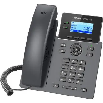 Telefon SIP Grandstream GRP2602W, podświetlany wyświetlacz LCD o przekątnej 2,21", 4 konta SIP, 2 porty 100 Mbit, Wi-Fi Telefon SIP Grandstream GRP2602W, podświetlany wyświetlacz LCD o przekątnej 2,21", 4 konta SIP, 2 porty 100 Mbit, Wi-Fi