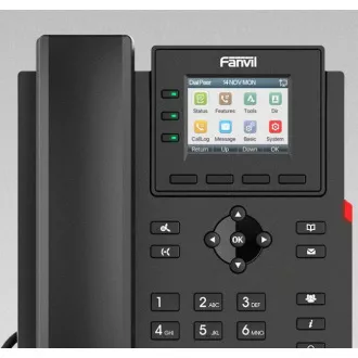 Telefon SIP Fanvil X303G, wyświetlacz 2,4", 4SIP, podwójne Gbit, PoE