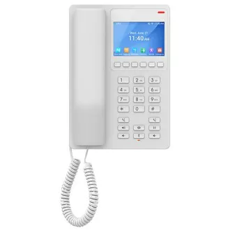 Telefon hotelowy Grandstream GHP630 SIP z wyświetlaczem, biały