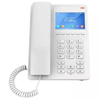 Telefon hotelowy Grandstream GHP630 SIP z wyświetlaczem, biały
