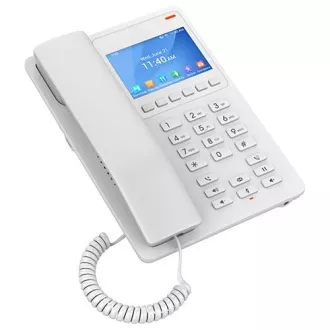 Telefon hotelowy Grandstream GHP630 SIP z wyświetlaczem, biały