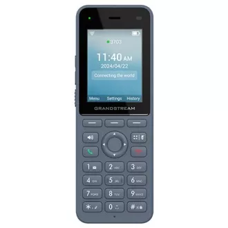 Telefon SIP WiFi Grandstream WP826, wyświetlacz paskowy 2,4", 3 konta SIP, BT, USB-C