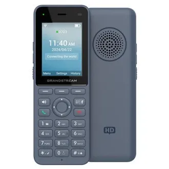 Telefon SIP WiFi Grandstream WP826, wyświetlacz paskowy 2,4", 3 konta SIP, BT, USB-C