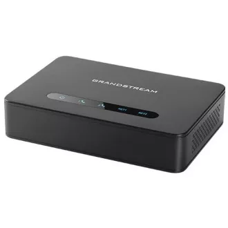 Grandstream HT812 (ATA), 2x FXS, 2 konta SIP, 1x Gbit LAN, router NAT, 3-way conf., auto-provisi.