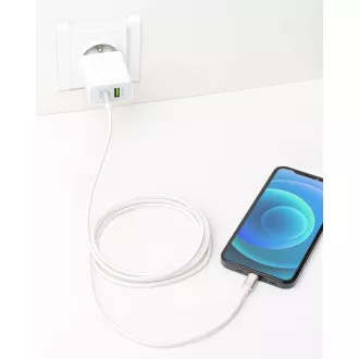 ER POWER kabel USB-C/C 5A (100W) 200cm biały