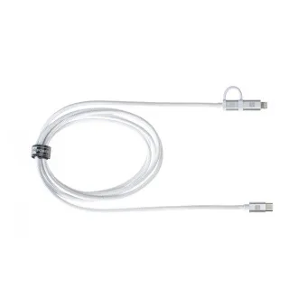 ER POWER Podwójny kabel USB-C C/L Mfi 200cm biały