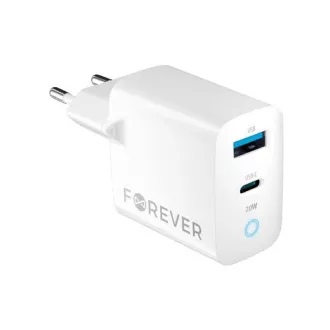 Forever TC-06-20AC PD QC 1x USB-C 1x USB 20W biały