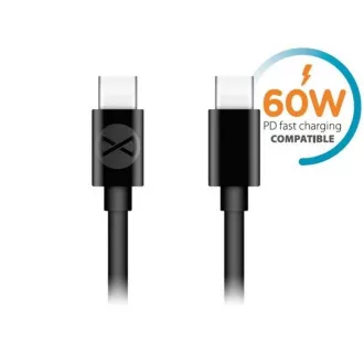Kabel do transmisji danych Forever USB-C/USB-C 1m 3A czarny