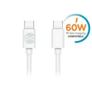 Kabel do transmisji danych Forever USB-C/USB-C 1m 3A biały