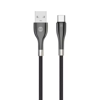Forever Sleek Kabel USB/USB-C do transmisji danych 1m 3A czarny Forever Sleek Kabel USB/USB-C do transmisji danych 1m 3A czarny