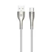 Forever Sleek Kabel USB/USB-C do transmisji danych 1m 3A biały