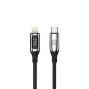 Kabel do transmisji danych z LCD Forever USB-C/Lightning 1m 27W czarny