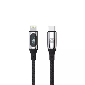 Kabel do transmisji danych z LCD Forever USB-C/Lightning 1m 27W czarny