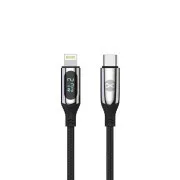 Kabel do transmisji danych z LCD Forever USB-C/Lightning 1m 27W czarny