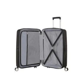 American Tourister Soundbox Spinner 77 Exp. Czarny