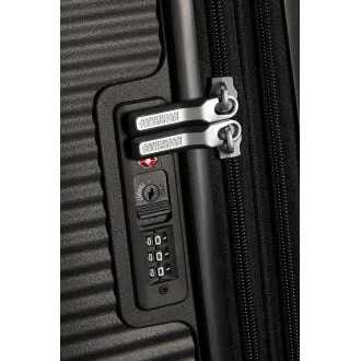 American Tourister Soundbox Spinner 77 Exp. Czarny