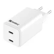 Ładowarka sieciowa Sandberg Dual USB-C PD65W EU