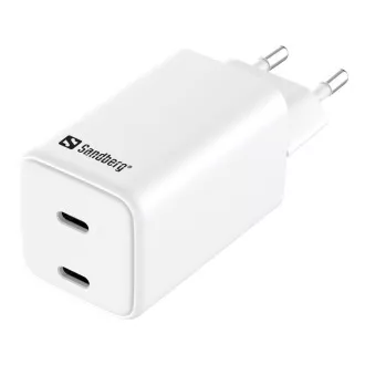 Ładowarka sieciowa Sandberg Dual USB-C PD65W EU