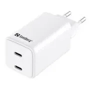 Ładowarka sieciowa Sandberg Dual USB-C PD65W EU