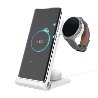 Bezprzewodowa ładowarka Nillkin PowerTrio 3w1 do zegarka Huawei Watch biała Bezprzewodowa ładowarka Nillkin PowerTrio 3w1 do zegarka Huawei Watch biała