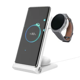 Bezprzewodowa ładowarka Nillkin PowerTrio 3w1 do zegarka Huawei Watch biała - Używany