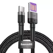 Baseus CATKLF-PG1 Kabel do szybkiego ładowania danych Cafule USB dwustronny do USB 40W 1m szary/czarny