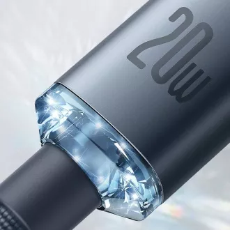 Baseus CAJY000205 Crystal Shine Series Kabel do transmisji danych USB-C - Lightning 20W 1.2m Fioletowy
