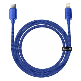 Baseus CAJY000203 Crystal Shine Series Kabel do transmisji danych USB-C - Lightning 20W 1.2m Niebieski