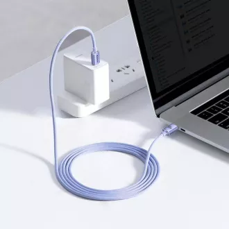 Baseus CAJY000705 Crystal Shine Series Kabel do transmisji danych USB-C - USB-C 100W 2m Fioletowy