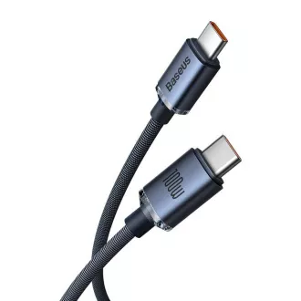 Baseus CAJY000701 Crystal Shine Series Kabel do transmisji danych USB-C - USB-C 100W 2m Czarny