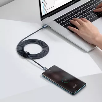 Baseus CAJY000701 Crystal Shine Series Kabel do transmisji danych USB-C - USB-C 100W 2m Czarny