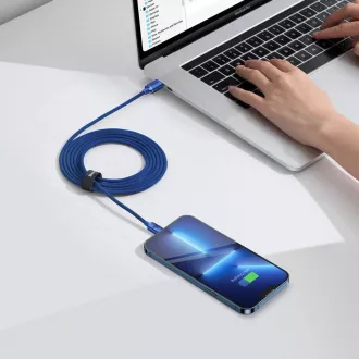 Baseus CAJY000703 Crystal Shine Series Kabel do transmisji danych USB-C - USB-C 100W 2m Niebieski