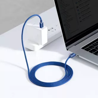 Baseus CAJY000703 Crystal Shine Series Kabel do transmisji danych USB-C - USB-C 100W 2m Niebieski