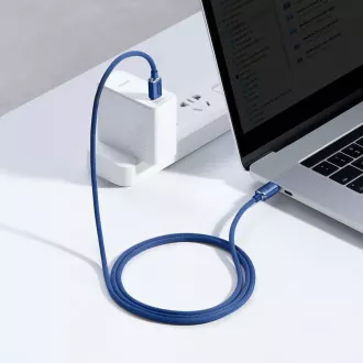 Baseus CAJY000603 Crystal Shine Series Kabel do transmisji danych USB-C - USB-C 100W 1.2m Niebieski