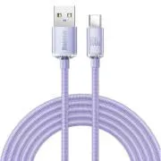 Baseus CAJY000505 Crystal Shine Series Kabel do transmisji danych USB - USB-C 100W 2m Fioletowy