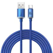 Baseus CAJY000503 Crystal Shine Series Kabel do transmisji danych USB - USB-C 100W 2m Niebieski