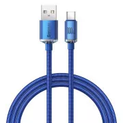 Baseus CAJY000403 Crystal Shine Series Kabel do transmisji danych USB - USB-C 100W 1.2m Niebieski