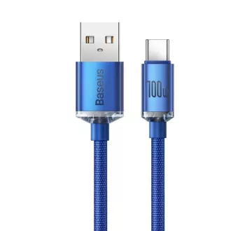 Baseus CAJY000403 Crystal Shine Series Kabel do transmisji danych USB - USB-C 100W 1.2m Niebieski