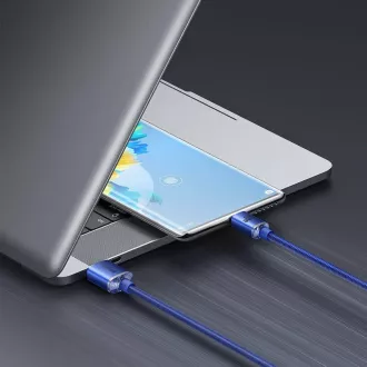 Baseus CAJY000403 Crystal Shine Series Kabel do transmisji danych USB - USB-C 100W 1.2m Niebieski