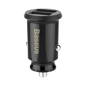Ładowarka samochodowa Baseus CCALL-ML01 Grain 15.5W 2x USB Czarny