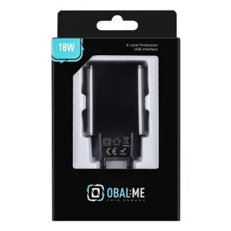 OPAKOWANIE:Ładowarka podróżna ME USB-A 18W czarna OPAKOWANIE:Ładowarka podróżna ME USB-A 18W czarna