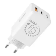 PAKIET:Ładowarka podróżna ME GaN USB-A   2xUSB-C 65W biała