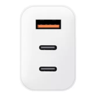 PAKIET:Ładowarka podróżna ME GaN USB-A   2xUSB-C 65W biała