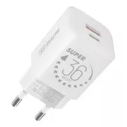 PAKIET:Ładowarka podróżna ME GaN USB-A   USB-C 36W biała