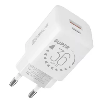 PAKIET:Ładowarka podróżna ME GaN USB-A   USB-C 36W biała